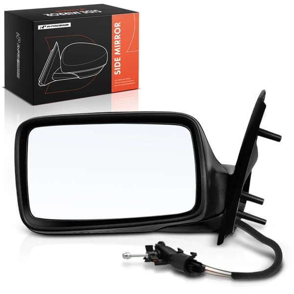 Left Driver Side Mirror Assembly, Manual Adjustment, Manual Folding, Textured Black A-Premium APMI3268TW
