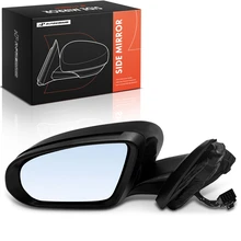 Left Mirror, with Heating, Power Adjustment, Manual Folding, Smooth Black A-Premium APMI3269TW