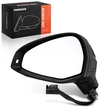 2017-2019 Audi A4 allroad Left Mirror, with Heating, Power Adjustment, Manual Folding, Black A-Premium APMI3272TW