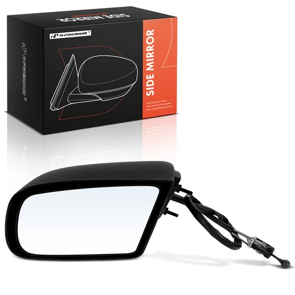 1990-1994 Chevrolet Lumina Left Driver Side Mirror, Manual 1990-1994 Chevrolet Lumina, Smooth Black A-Premium APMI2589TW