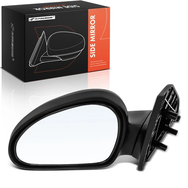 1997-1999 Mercury Tracer Left Driver Side Mirror, Manual, Black A-Premium APMI2590TW