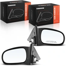 1996-2000 Honda Civic Driver & Passenger Mirror, Powered 1996-2000 Honda Civic, Textured Black A-Premium APMI2583TW