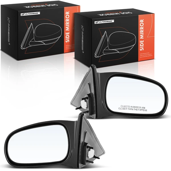 Driver & Passenger Mirror, Power Adjustment, Non-Folding, Textured Black A-Premium APMI2583TW