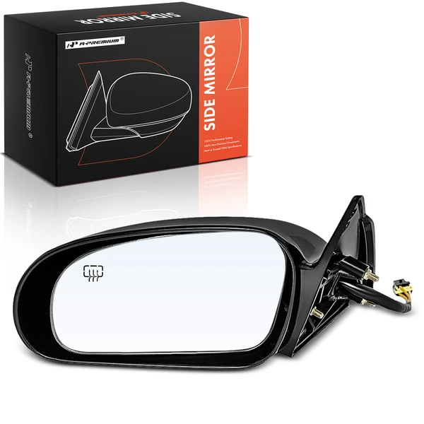 1995-1998 Eagle Talon Left Driver Side Mirror, Powered, with Heated, Black A-Premium APMI2585TW
