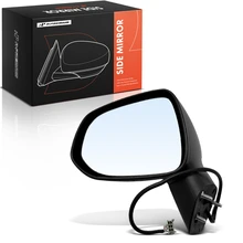 Left Mirror, Power Adjustment, Manual Folding, Smooth Black A-Premium APMI3290TW