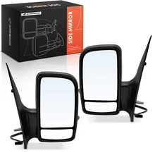 Left & Right Mirror, Manual Adjustment, Manual Folding, Textured Black A-Premium APMI3324TW
