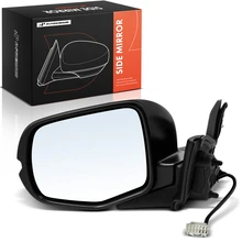 Left Mirror, Power Adjustment, Manual Folding, Smooth Black A-Premium APMI3312TW