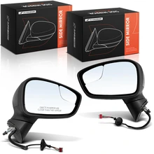 2011-2013 Ford Fiesta Driver & Passenger Mirror Assembly, Powered, with Heated, Smooth Black A-Premium APMI3329TW