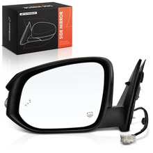 2018-2019 Toyota Highlander Left Driver Side Mirror Assembly, Powered, with Heated, Smooth Black A-Premium APMI3325TW