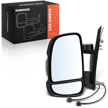 Left Mirror, Manual Adjustment, Manual Folding, Textured Black A-Premium APMI3327TW