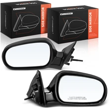 1990-1993 Honda Accord Driver & Passenger Mirror Assembly, Manual Adjustment, Manual Folding, Smooth Black A-Premium APMI3204TW