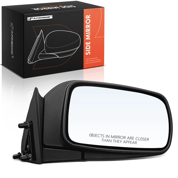 Right Passenger Side Mirror, Manual, Black A-Premium APMI2502