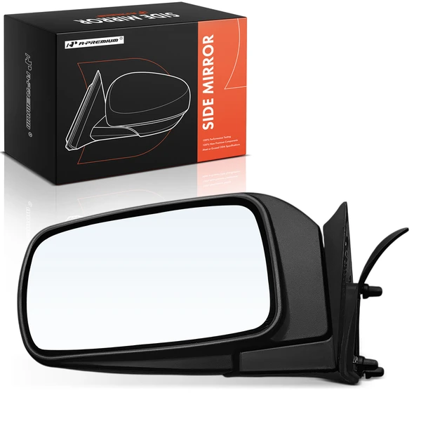 Left Driver Side Mirror, Manual, Black A-Premium APMI2503