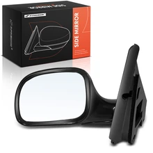 1996-2000 Dodge Caravan Left Driver Side Mirror, Manual 1996-2000 Dodge Caravan, Smooth Black A-Premium APMI1808