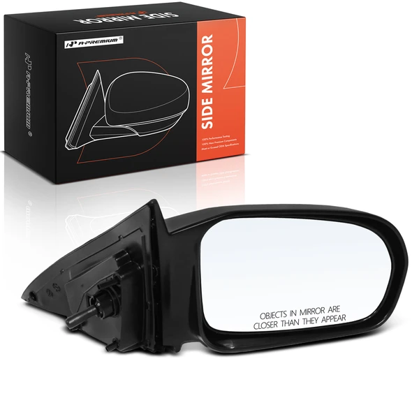 Front Right Passenger Side Mirror, Manual Adjustment, Manual Folding, Textured Black A-Premium APMI2598TW