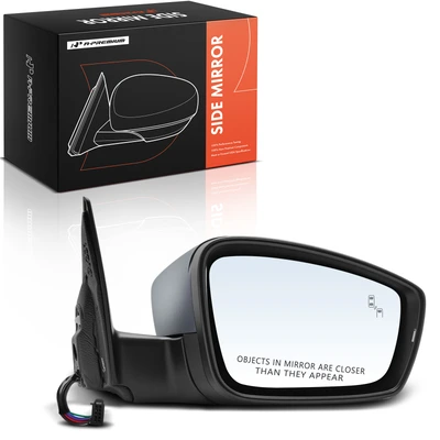 Right Mirror, with Heating, Power Adjustment, Manual Folding, Gray A-Premium APMI3345TW