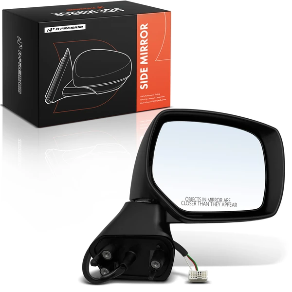 Right Passenger Side Mirror Assembly, Power Adjustment, Manual Folding, Textured Black A-Premium APMI3337TW