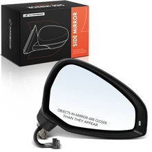 2017-2019 Audi A4 Right Passenger Side Mirror Assembly, Powered, with Heated, Black A-Premium APMI3338TW