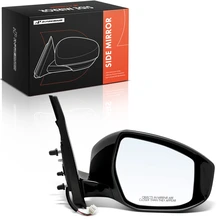 Right Mirror, Power Adjustment, Manual Folding, Textured Black A-Premium APMI3357TW