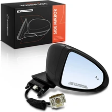 2020-2023 Hyundai Sonata Right Mirror, with Heating, Power Adjustment, Manual Folding, Smooth Black A-Premium APMI3360TW
