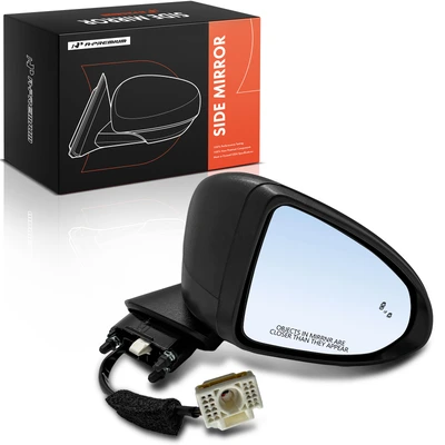 2020-2023 Hyundai Sonata Right Mirror, with Heating, Power Adjustment, Manual Folding, Smooth Black A-Premium APMI3360TW