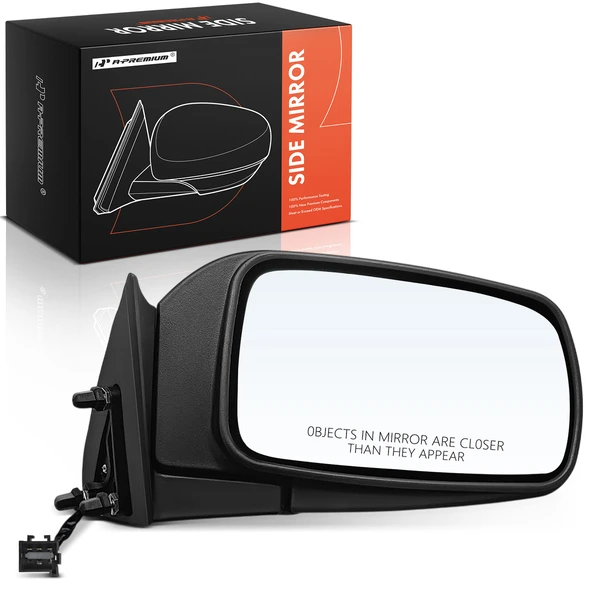 Right Passenger Side Mirror, Powered, Black A-Premium APMI2504