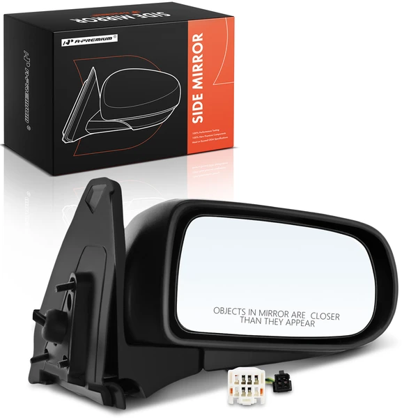 Right Passenger Side Mirror, Powered, Smooth Black A-Premium APMI2605TW