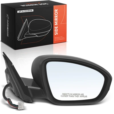 Passenger Smooth Black Mirror Assembly Manual Folding