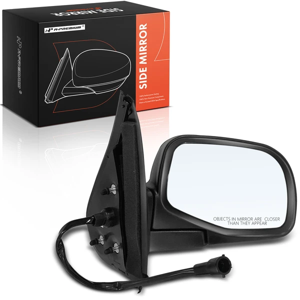 1997-2001 Mercury Mountaineer Right Passenger Side Mirror, Powered, Smooth Black A-Premium APMI1814