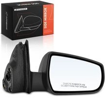 Right Mirror, with Heating, Power Adjustment, Manual Folding, Textured Black A-Premium APMI3376TW