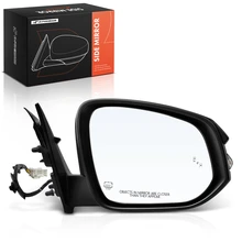 2018-2019 Toyota Highlander Right Passenger Side Mirror Assembly, Powered, with Heated, Smooth Black A-Premium APMI3372TW