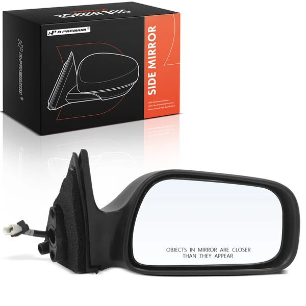 1992-1996 Toyota Camry Right Passenger Side Mirror, Power Adjustment, Manual Folding, Primed Black A-Premium APMI1823