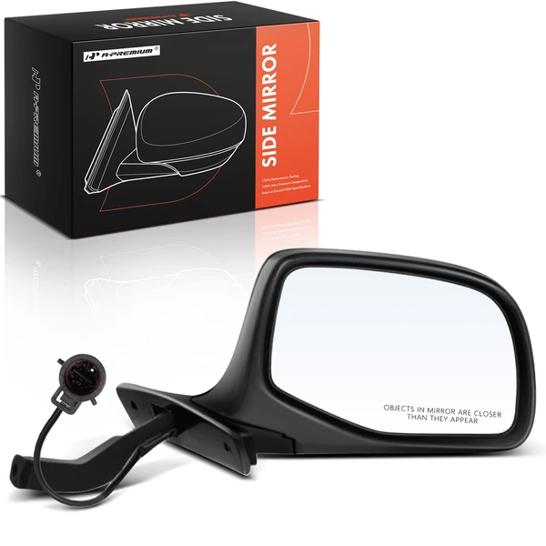 1992-1996 Ford F-250 Right Passenger Side Mirror, Powered 1992-1996 Ford F-250, Primed Black A-Premium APMI1827