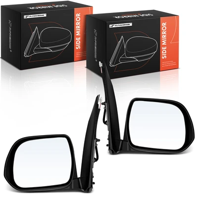 2 Pcs Driver & Passenger Textured Black Mirror with Power Glass Adjust