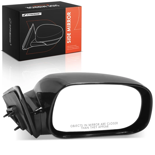 Right Passenger Side Mirror, Power Adjustment, Manual Folding, Smooth Black A-Premium APMI1826