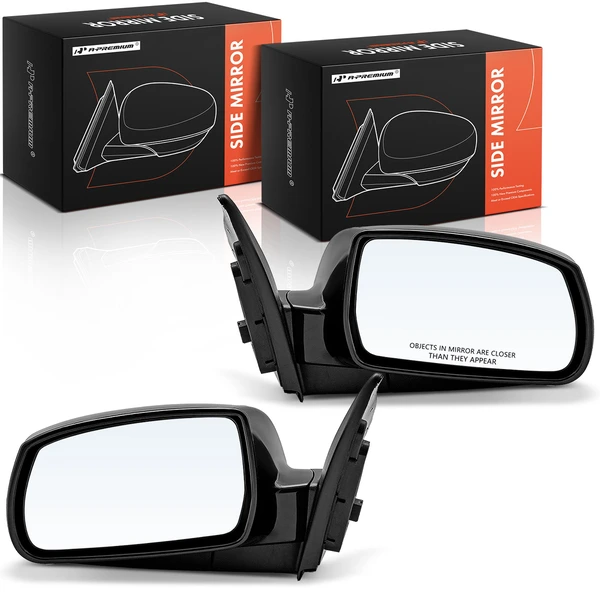 2010-2015 Hyundai Tucson Driver & Passenger Mirror, with Heating, Power Adjustment, Manual Folding, Black A-Premium APMI2228TW