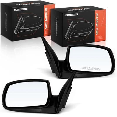 2 Pcs Driver & Passenger Black Mirror with Power Glass Adjust