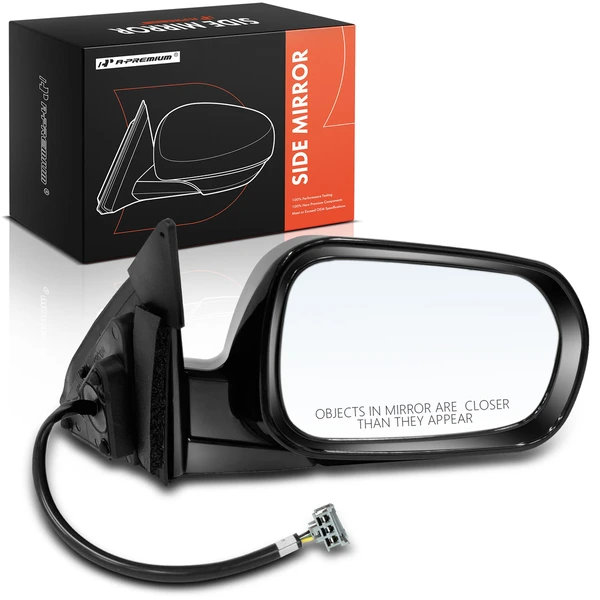 1998-2002 Honda Accord Right Passenger Side Mirror, Power Adjustment, Manual Folding, Smooth Black A-Premium APMI1830