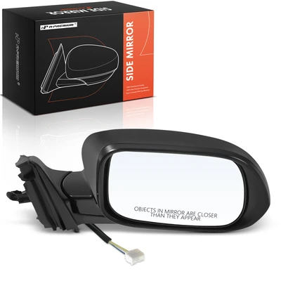 Passenger Black Power Mirror with Manual Folding