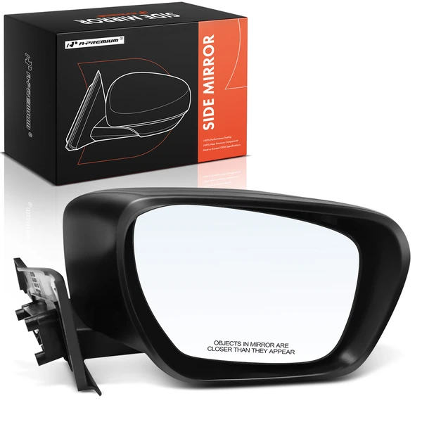 2006-2010 Mazda 5 Right Passenger Side Mirror, Powered, with Heated, Smooth Black A-Premium APMI2618TW