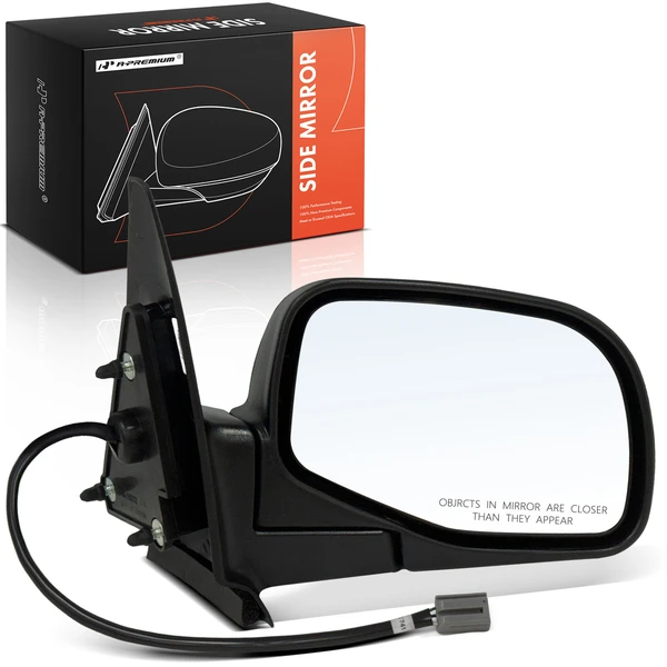 1996-2005 Mazda B3000 Right Passenger Side Mirror, Powered, Smooth Black A-Premium APMI1833