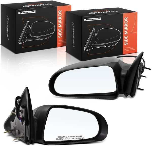 Driver & Passenger Mirror, Powered, Textured Black A-Premium APMI2616TW