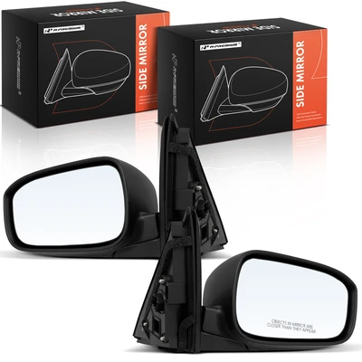 2 Pcs Driver & Passenger Black Mirror with Power Glass Adjust
