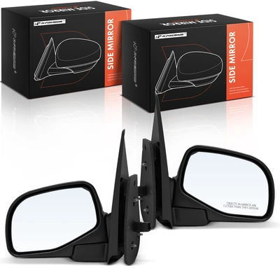 2 Pcs Driver & Passenger Textured Black Mirror with Power Glass Adjust