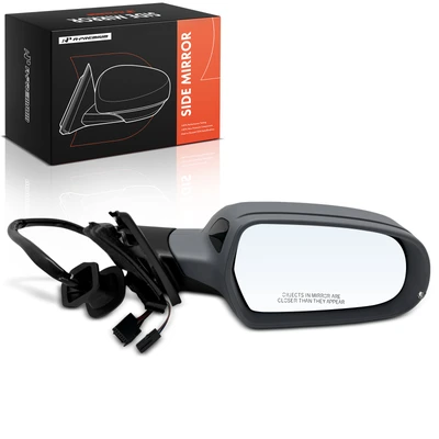 Right Mirror, with Heating, Power Adjustment, Manual Folding, Black A-Premium APMI3379TW
