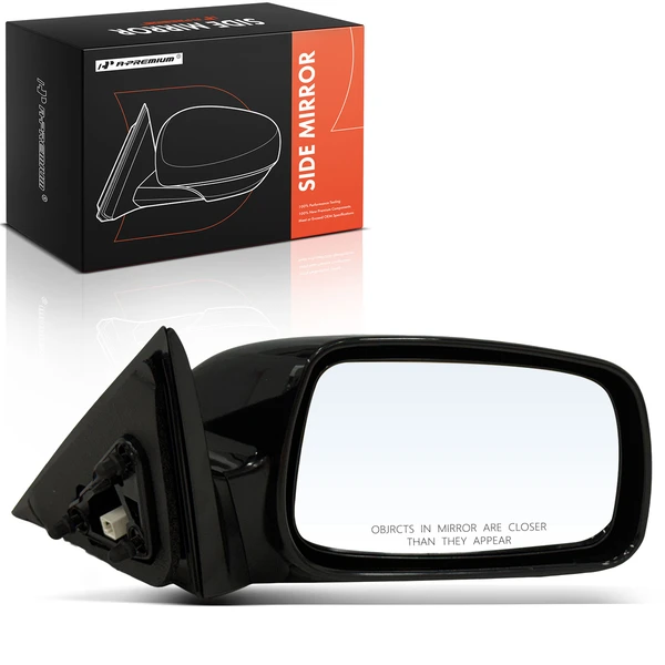 2007-2011 Toyota Camry Right Passenger Side Mirror, Power Adjustment, Manual Folding, Smooth Black A-Premium APMI1834