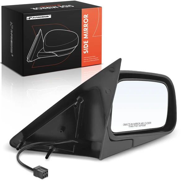 Front Right Passenger Side Mirror, Power Adjustment, Manual Folding, Black A-Premium APMI2625TW
