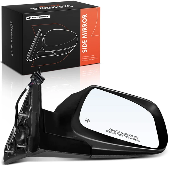 Right Passenger Side Mirror, Powered, with Heated, Smooth Black A-Premium APMI2626TW