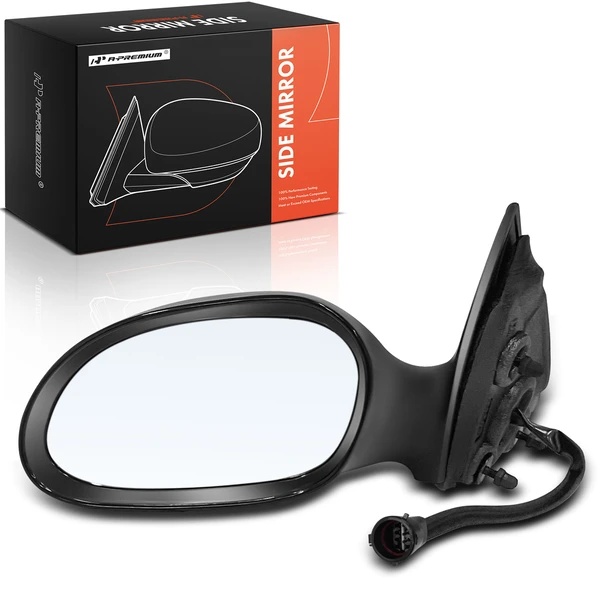 1996-1999 Mercury Sable Left Driver Side Mirror, Powered 1996-1999 Mercury Sable, Smooth Black A-Premium APMI1837