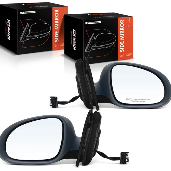 2005-2010 Volkswagen Jetta Driver & Passenger Mirror, with Heating, Power Adjustment, Manual Folding, Primed Gray A-Premium APMI910TW